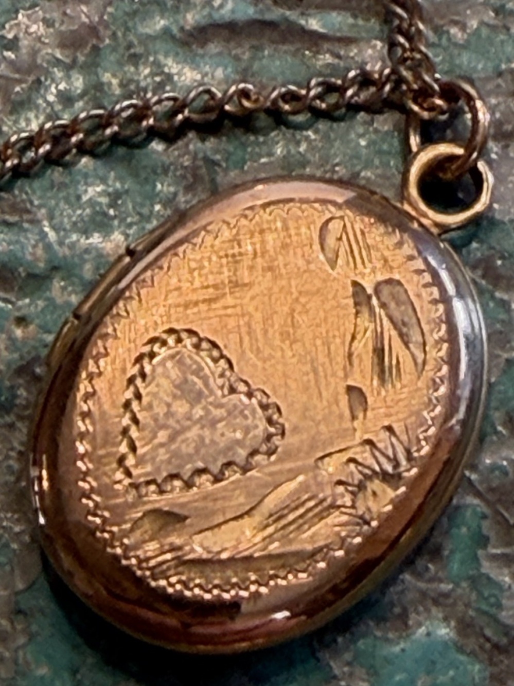 Vintage Gold Filled Heart Locket Pendant Necklace by Curtis & Co.